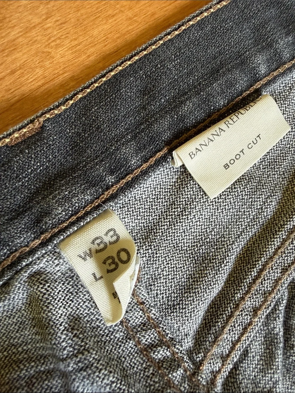 Banana Republic Men's Boot cut Straight Jeans in Faded Blue
